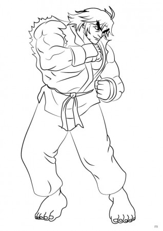 Ken from Street Fighter Coloring Page - Free Printable Coloring Pages for  Kids