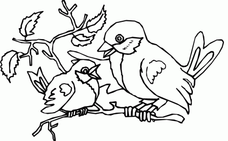baby bird coloring pages and mom Coloring4free - Coloring4Free.com