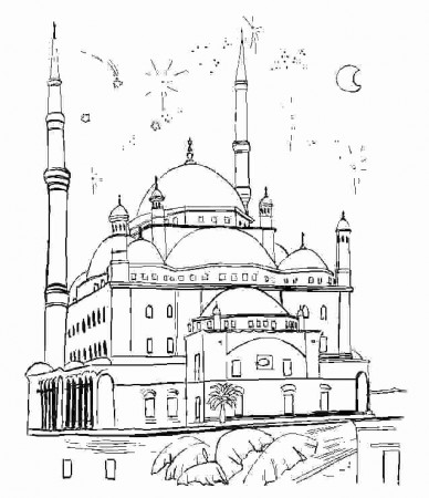 Mosque #17 (Buildings and Architecture) – Printable coloring pages