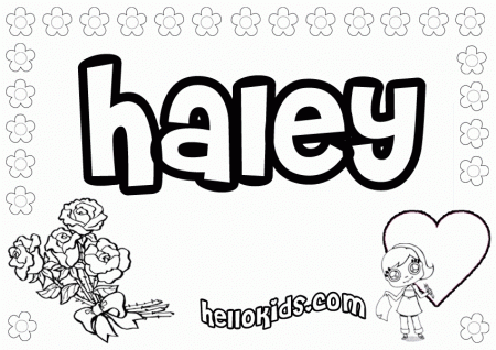 First Name Coloring Pages: Haley