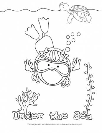 Under The Ocean Coloring Page - Coloring Home