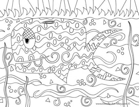Ocean Animal Coloring Pages Doodle Art Alley | Art Class ...