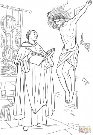 St Thomas Aquinas coloring page | Free Printable Coloring Pages