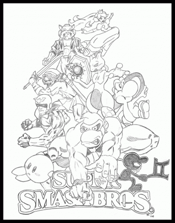 13 Pics of Super Smash Bros Coloring Pages To Print - Kirby Super ...