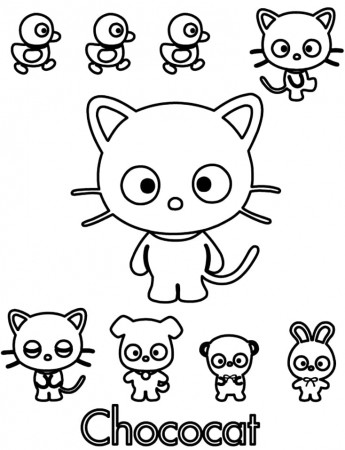 Adorable Chococat Coloring Page - Free Printable Coloring Pages for Kids