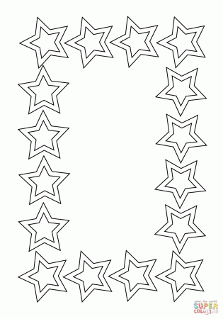 Stars Frame coloring page | Free Printable Coloring Pages