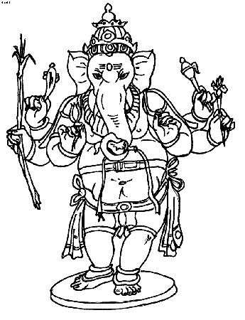 Krishapingaksha - Lord Ganesha Coloring Page - Kids Portal For Parents