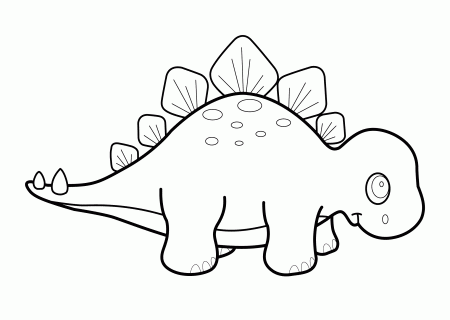 Cute Dinosaurs Coloring Page - Coloring Pages