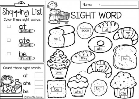 Shopping List Sight Words Coloring Page - Free Printable Coloring Pages for  Kids