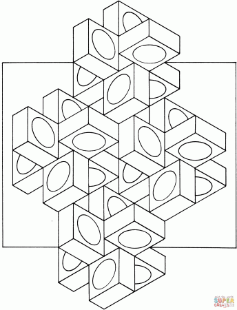 Optical Illusion 14 coloring page | Free Printable Coloring Pages