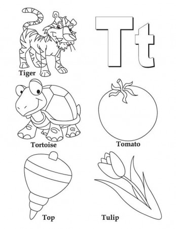 Coloring Pages Letter T - Coloring