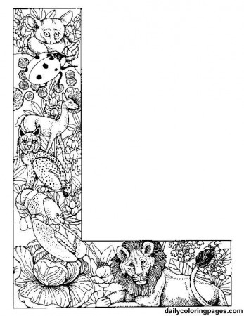 6 Pics of Intricate Coloring Pages Letter L - Animal Alphabet ...