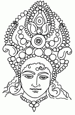 Coloring pages for Durga Puja | Hindu Mommy