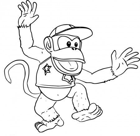 Diddy Kong coloring page - free printable coloring pages on coloori.com