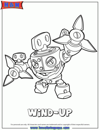 Skylanders Swap Force Tech Wind Up Coloring Page | Free Printable 
