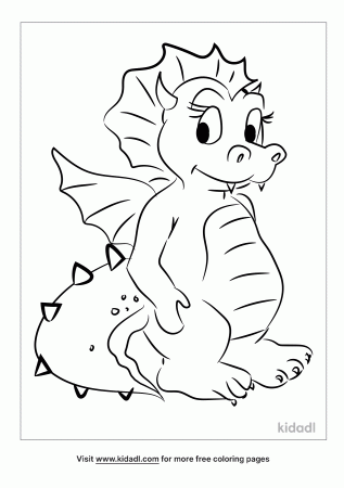 Big Eye Dragon Coloring Pages | Free Fantasy-and-characters Coloring Pages  | Kidadl