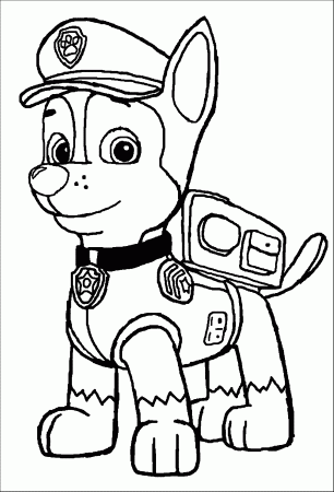 Paw Patrol Coloring Pages Chase Archives - Free Coloring Page For Kids
