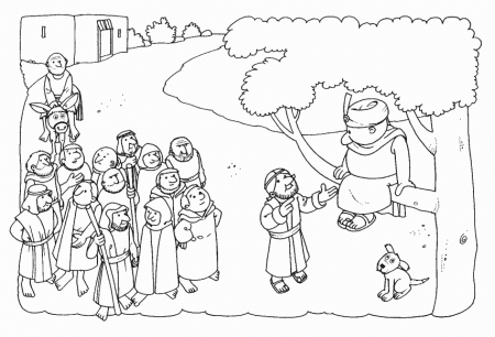 Zacchaeus Coloring Page Preschool - High Quality Coloring Pages