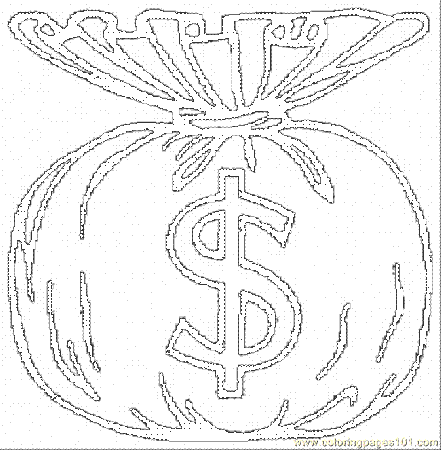 Money In The Bag Coloring Page - Free Mafia Coloring Pages ...