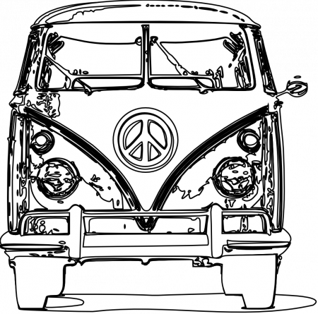 VW Bus Coloring Page