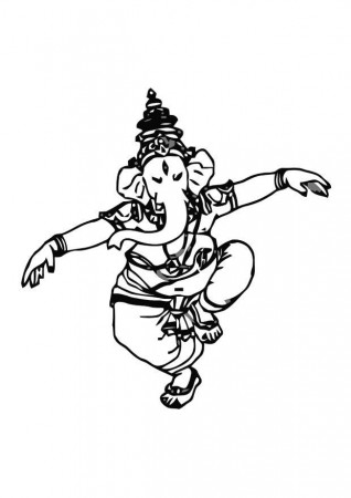 Coloring Page Ganesh - free printable coloring pages