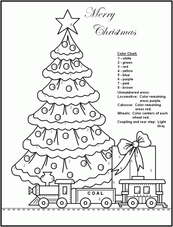 color by number tree Colouring Pages (page 2)