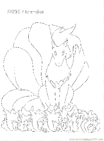 print easter bunny with flower and egg easy coloring pages