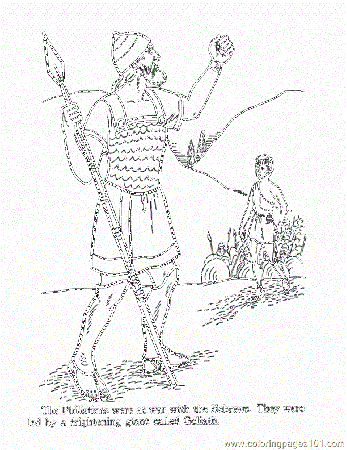 david y Goliath Colouring Pages
