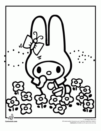 Free Hello Kitty Easter Coloring Pages