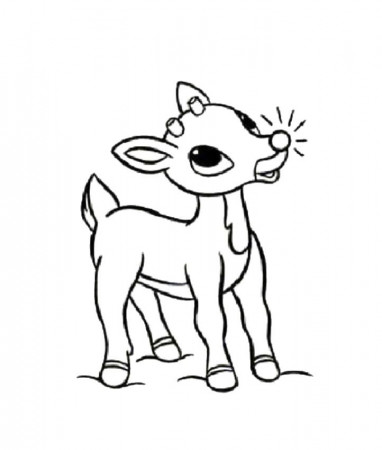Little Reindeer In The Christmas Coloring Pages - Christmas 