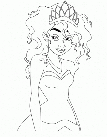 Princess Anastasia Is Wearing Beautiful Crown Coloring Pages 