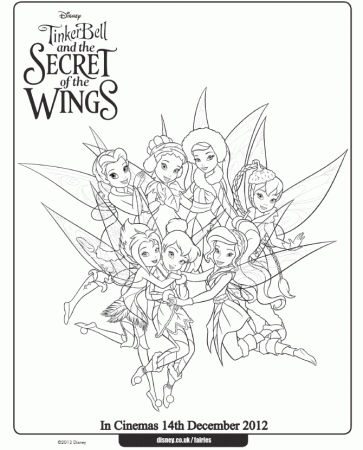 Printable Coloring Pages Tinkerbell Fairies