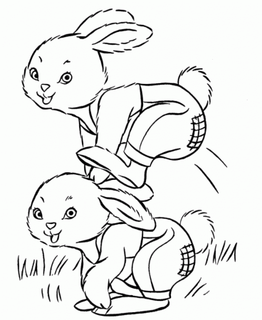 hopping rabbit Colouring Pages