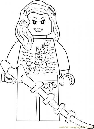 Lego Poison Ivy Coloring Page for Kids - Free Lego Printable Coloring Pages  Online for Kids - ColoringPages101.com | Coloring Pages for Kids