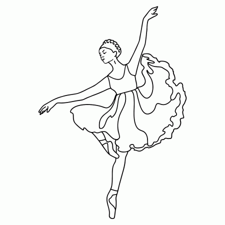 Ballerina in Lilac Dress coloring page - Online or Printable for Free!