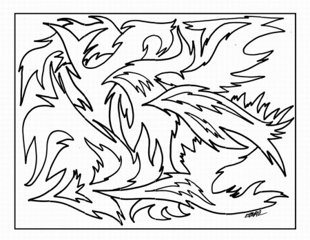 Printable Abstract Coloring Pages Kids - Colorine.net | #3512