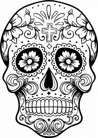 coloring ~ Coloring Day Of The Mexican Skulls Splendi ...