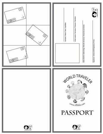 Passport Coloring Page