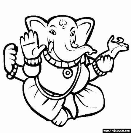 Ganesha Coloring Page | Free Ganesha Online Coloring