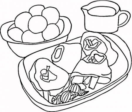 Steak with Potatoes coloring page | Free Printable Coloring Pages