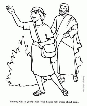 Timothy - Bible coloring page to print 021