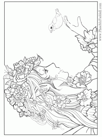 April Fairy Coloring Page