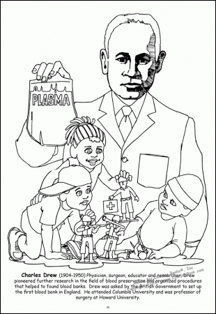 Charles Drew - Famous African Americans Coloring Pages