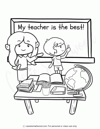 22 Cute Teacher Appreciation Coloring Pages (And Cards!) - Cassie Smallwood