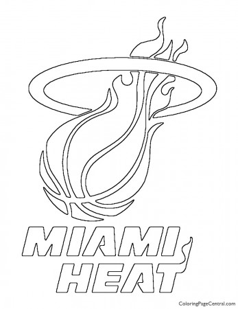 NBA Miami Heat Logo Coloring Page | Coloring Page Central