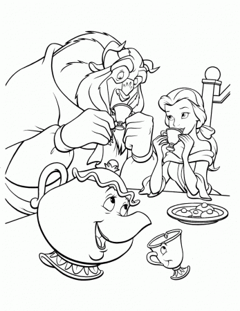 Printable 47 Beauty And The Beast Coloring Pages 1696 - Beauty And ...