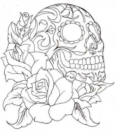 Sugar Skull Print Outs - Coloring Pages for Kids and for Adults