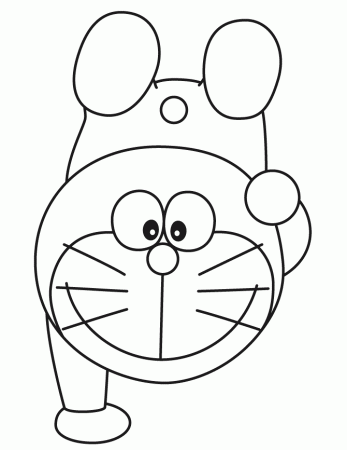 Doraemon Handstand Exercise Coloring Page | H & M Coloring Pages