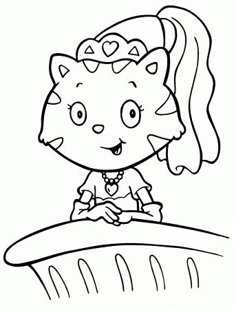 Cute Kitten Coloring Pages For Kids