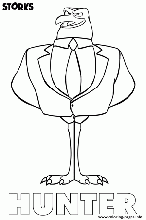 Print Storks Hunter movie Coloring pages Free Printable